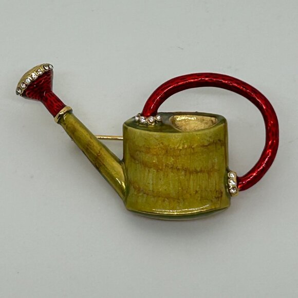 Metropolitan Museum of Art Brooch, inspired by Faberge's Watering Can Red Handle - Picture 3 of 15